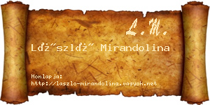 László Mirandolina névjegykártya